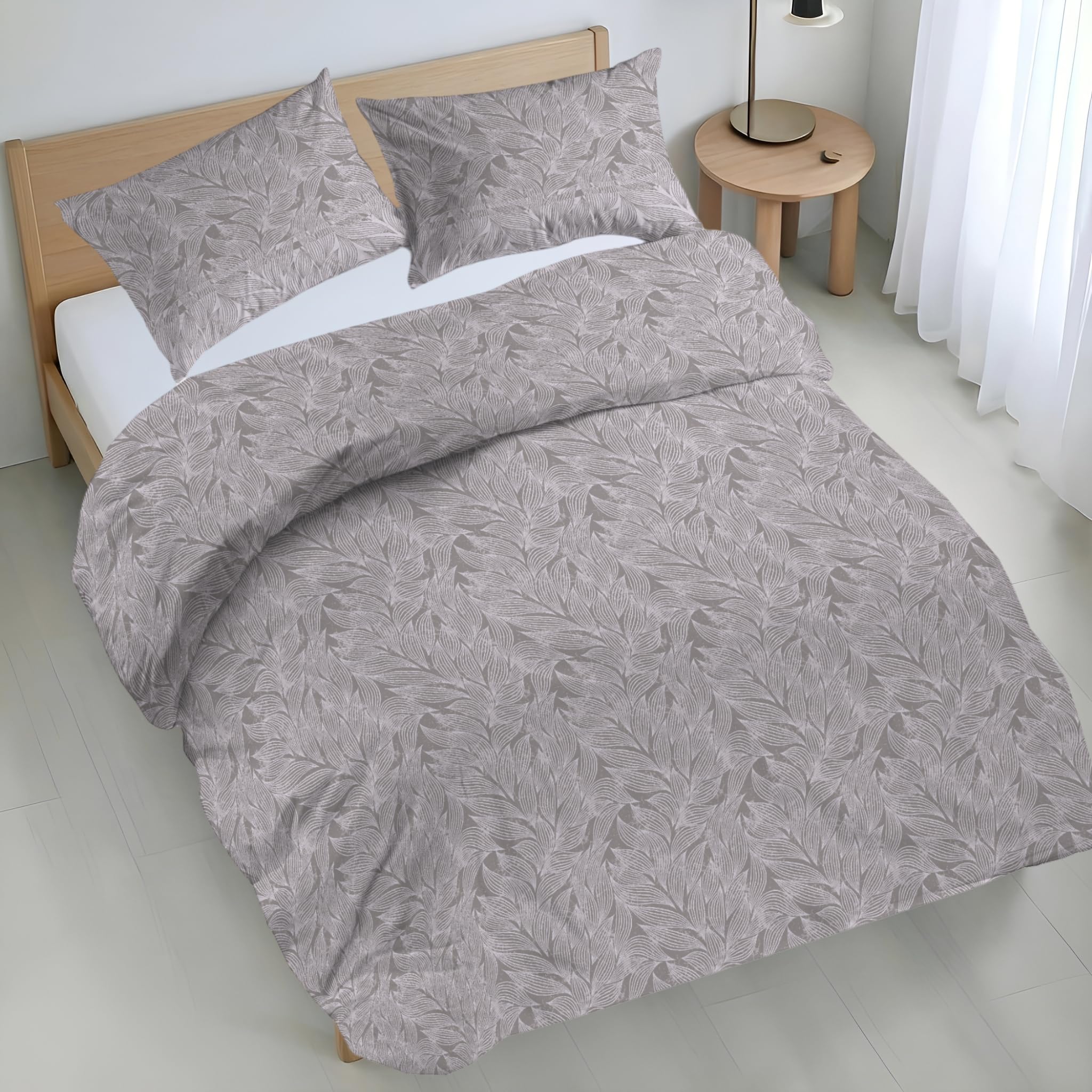 Housse de couette en pur coton italien de luxe Bali Tortora Riad Arredo