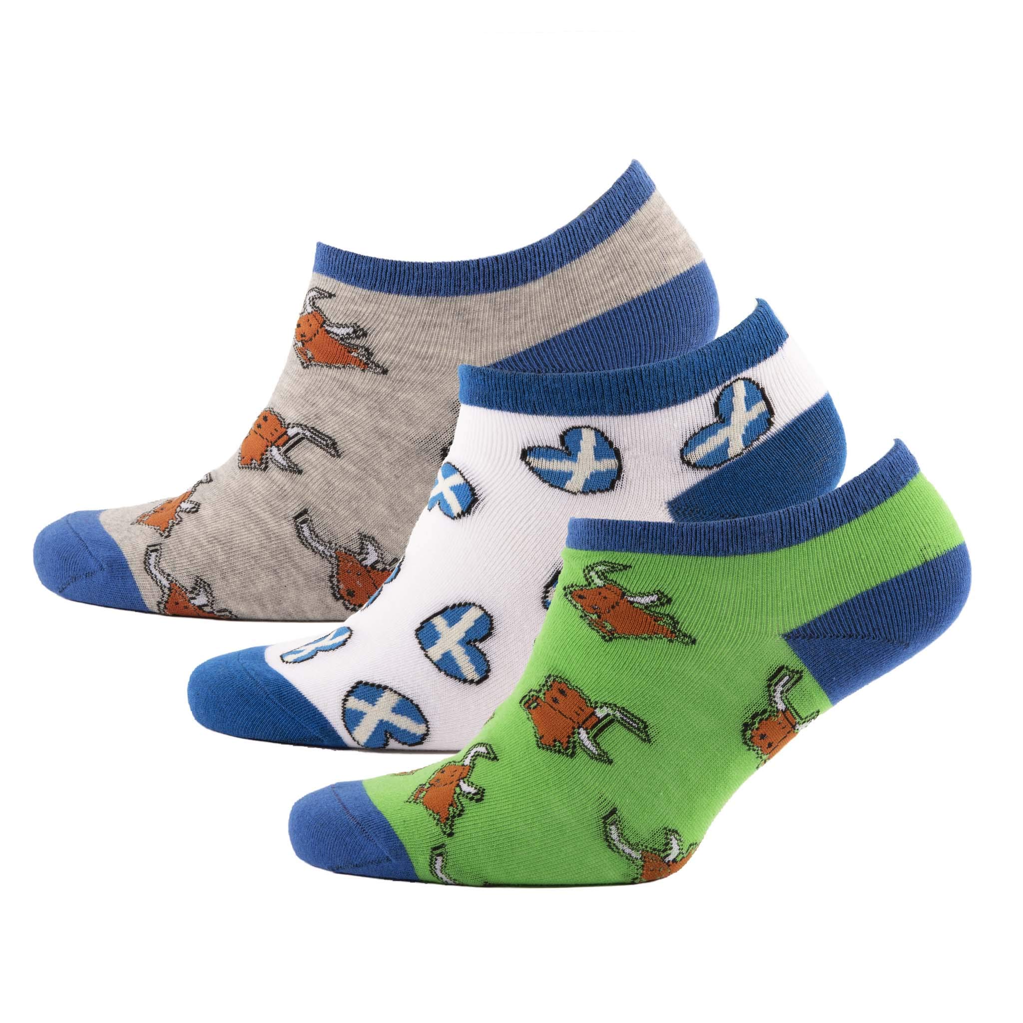 Eurostick Highland Cow 3pk Socks SOCK38