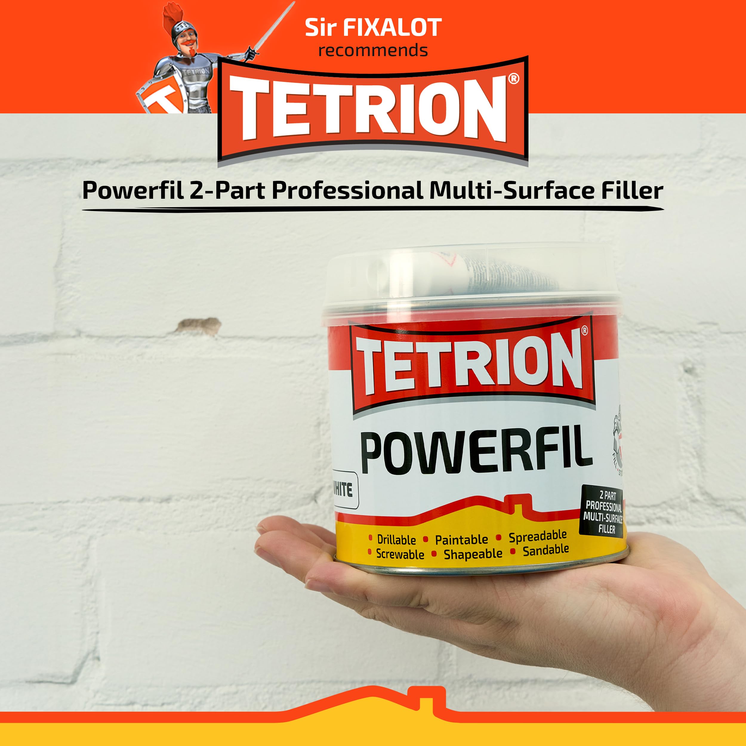 TETROSYL LTD Tetrion Powerfil 2K Strong Filler Rapid Cure 600 ml TKK600