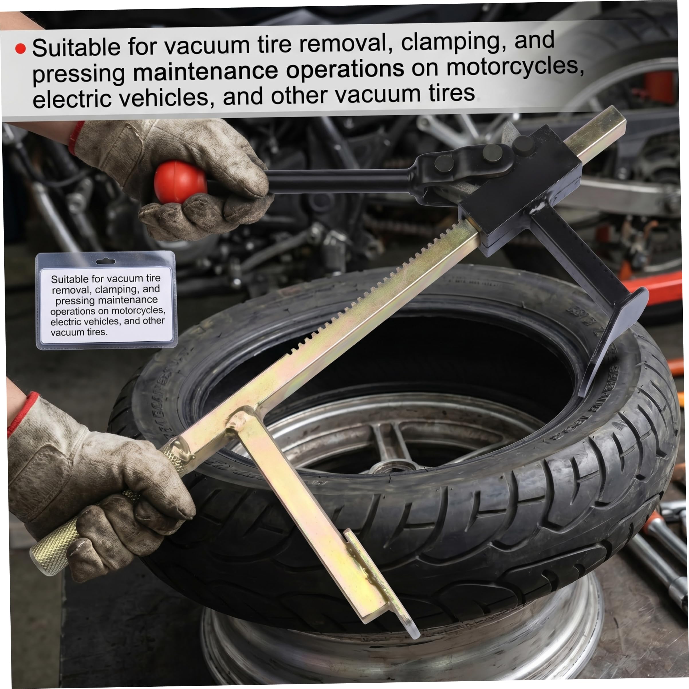 Smontagomme Manuale, Smontagomme Manuale, Risparmio di Lavoro con Impugnatura Antiscivolo per la Manutenzione di Auto Ebike