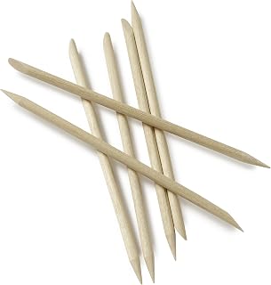 Manicare Cuticle Sticks, Pack of 6, Wooden Orange Sticks, Multifunctional Dual Ended Cuticle Pusher Cleaner And Remover, Nail Art, Overgrown Cuticles, Professional Manicure And Pedicure Tool