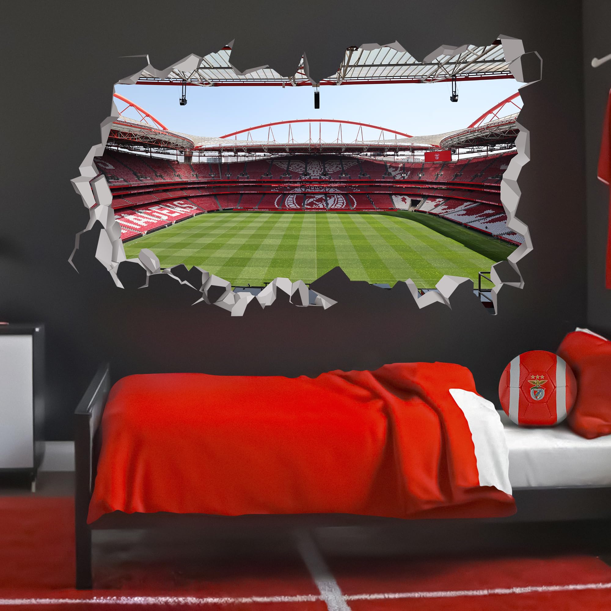 X Sport Lisboa e Benfica - AVinilo Adhesivo Pared para Decoracion Habitacion, Vinilos Decorativos Infantiles, Estadio da Luz, Benfica Criança