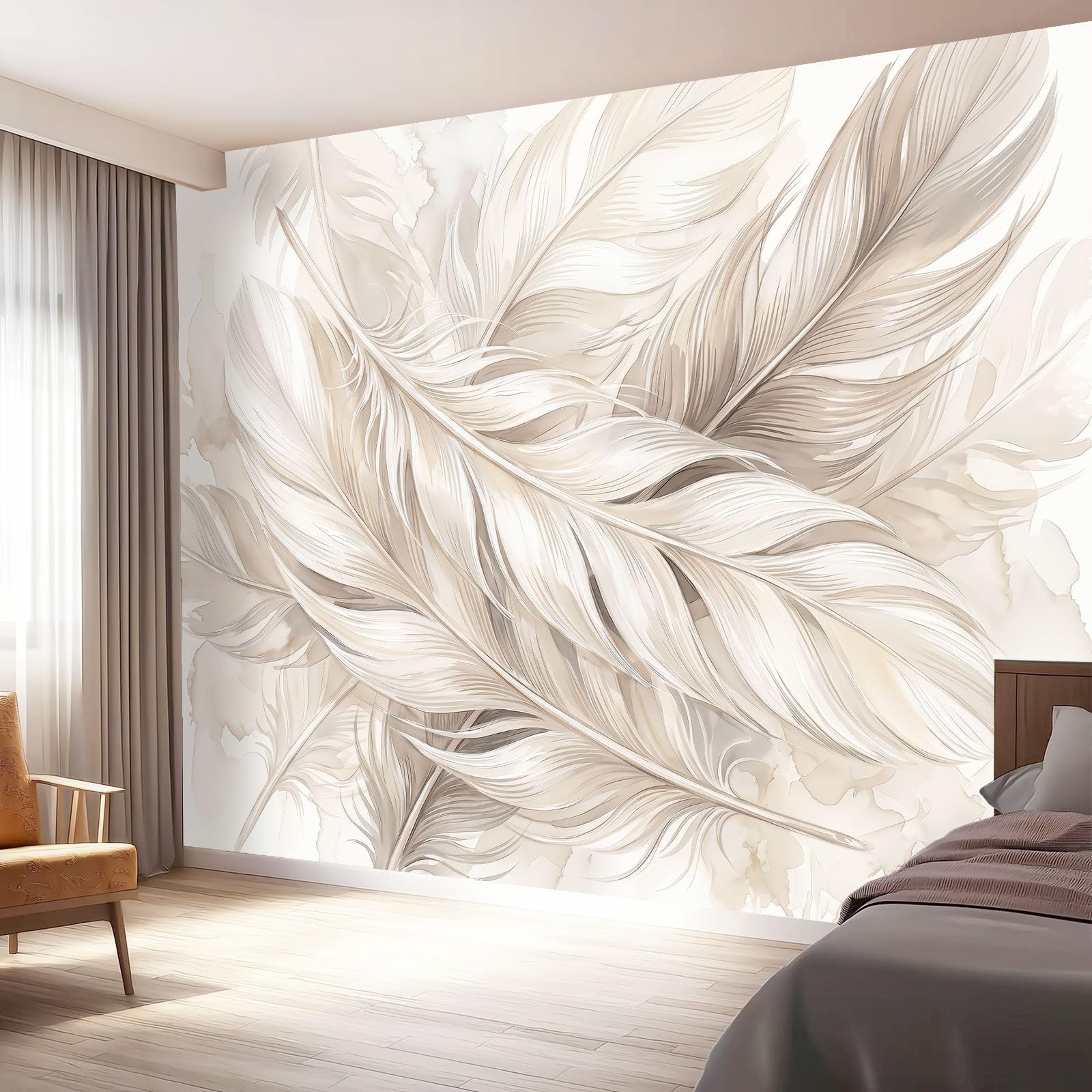 Fototapeta z włókniny 350 x 256 cm – fototapety do salonu, sypialni, biura, pokoju dziecięcego, jadalni – nowoczesna, minimalistyczna tapeta na flizelinie tapeta ścienna, efekt 3D, ręcznie malowane
