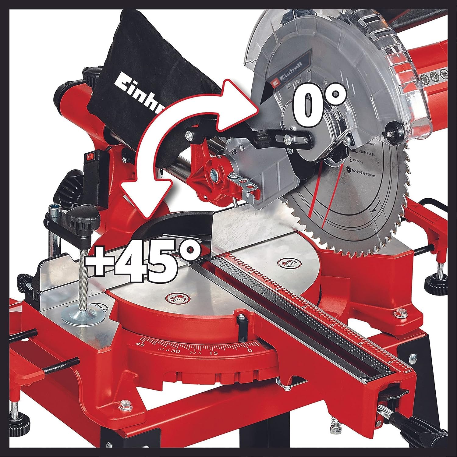Einhell Scie à onglet radiale TC-SM 2531/2 U 1900W 4800 tours/min