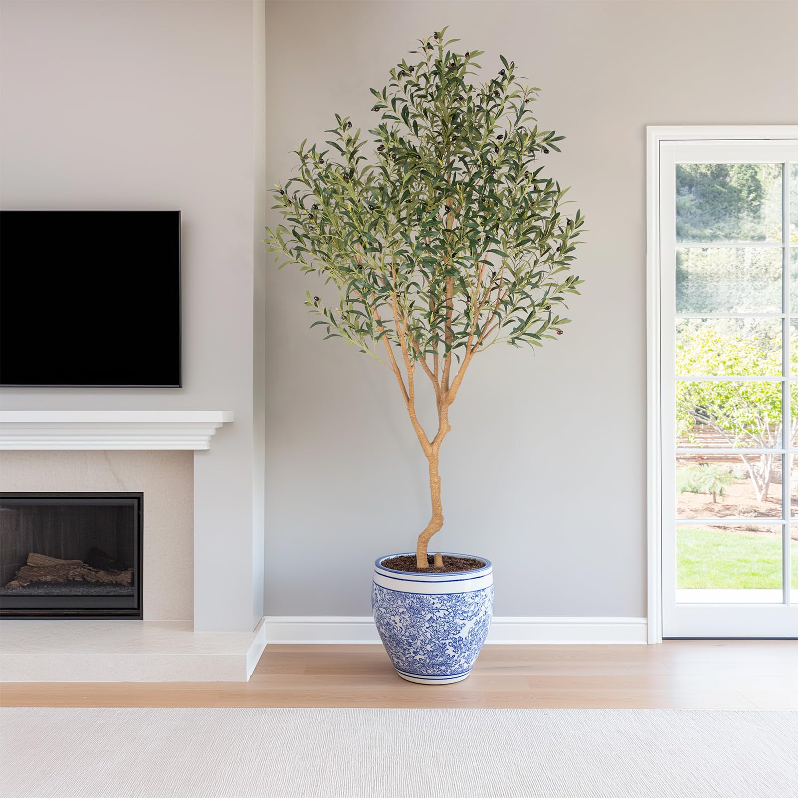 エバーフレッシュ 8号 S-shaped tree form 138cm Amazon.com: Nafresh Tall Faux Olive Tree，8ft（96in） Realistic