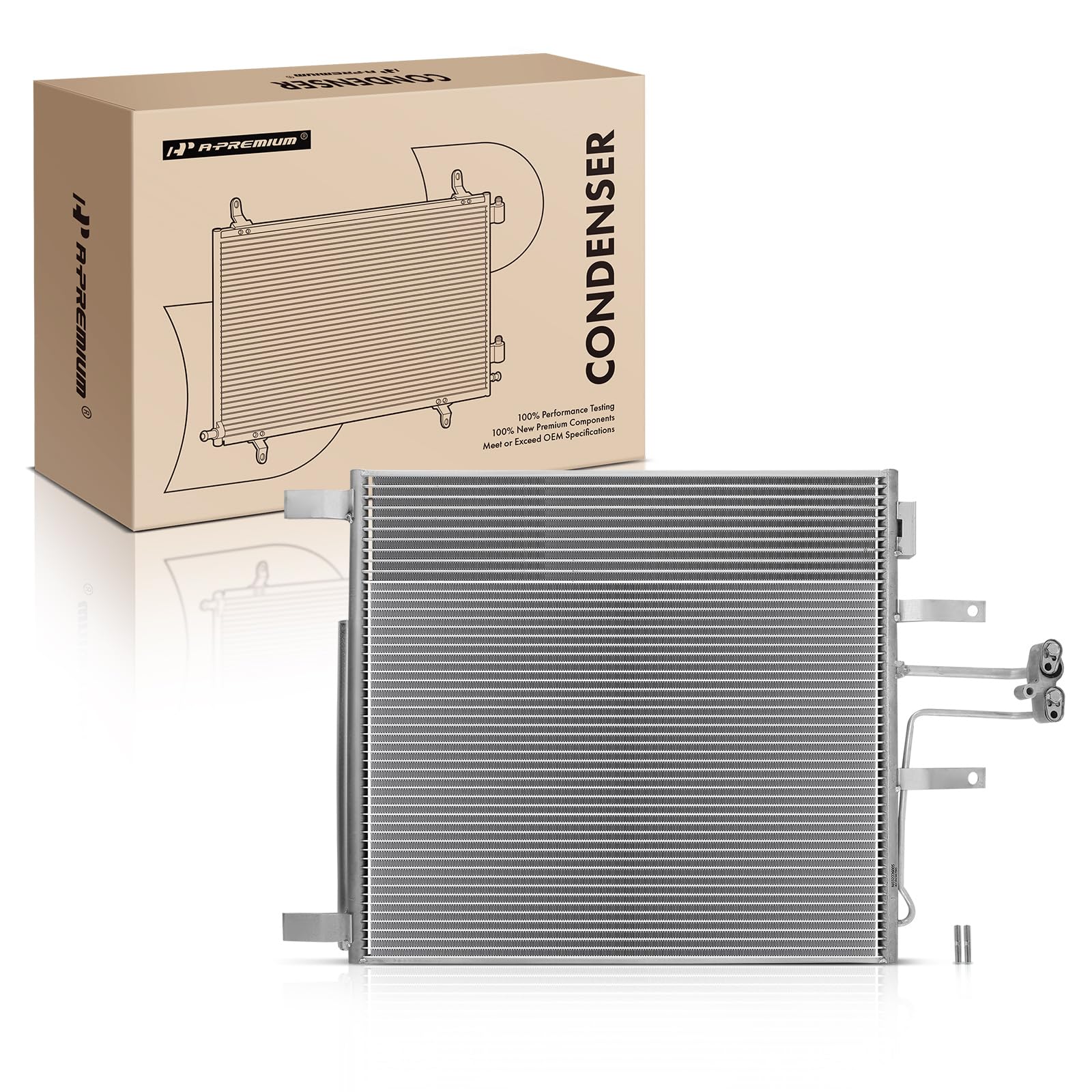 A-Premium Air Conditioning A/C Condenser Compatible with Ram 1500 2011-2011 & Dodge Ram 1500 2009-2010, 3.7L 4.7L 5.7L, Replace# 3878, 52014588AB