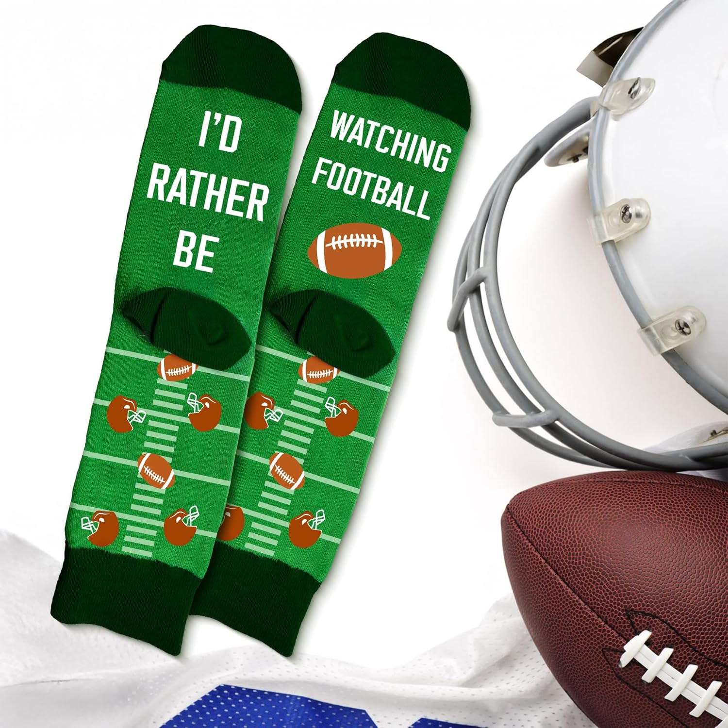 VICRAZY Funny Socks For Men - Cool Mens Football Socks, Sports Stocking Stuffers, Present for Men, Funny Accessories, Ideas Gifts, Sports Gift, Gifts for Football Fans and Players - Image 5