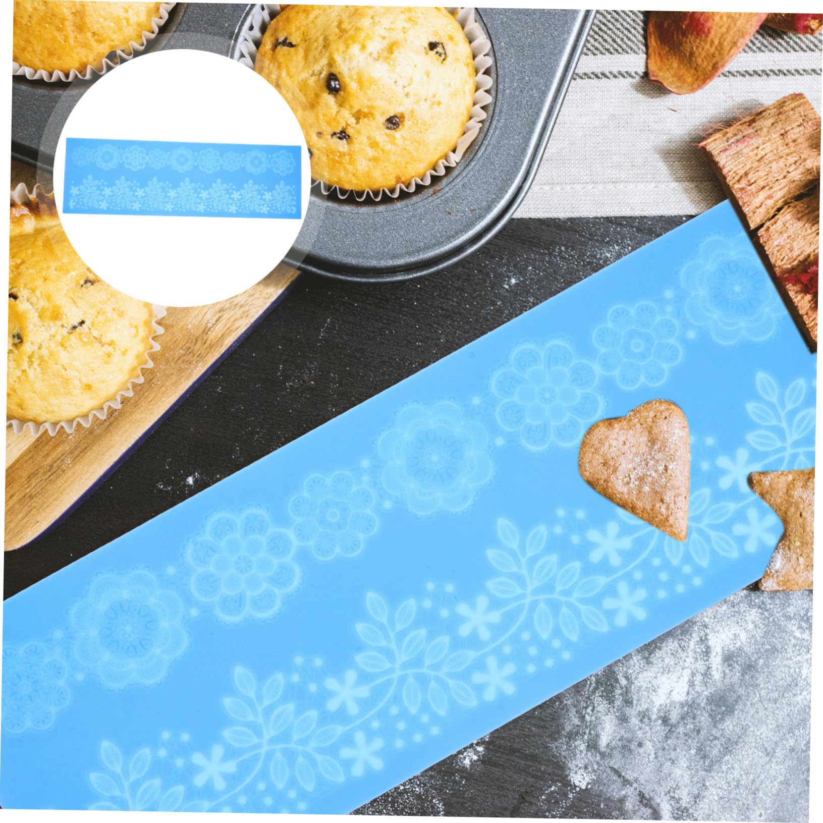 Cabilock 5 Stück Fondant Lace Matte Kuchen Dekorationsform für Kreative Tortenverzierungen Flexibel und Leicht zu Reinigen für Fondant und Kuchen Dekoration