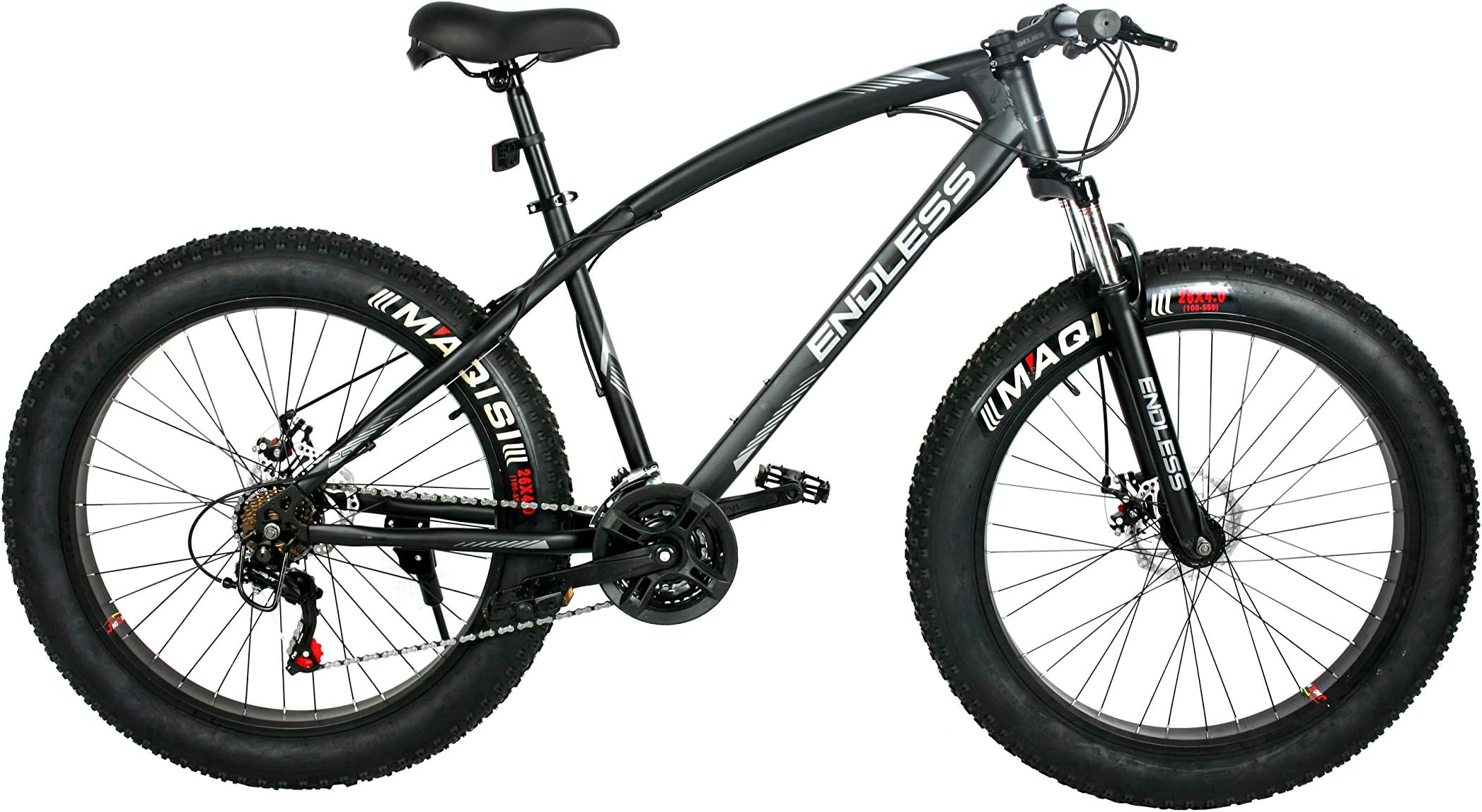 Endless 26T Fat Tyre Mountain Bike (Mat Black)