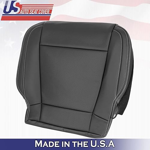 Miniatura 8 de U.S.AutoSeatCover 2016 for Ford F150 Lariat Driver &amp; Passenger Bottom Perf Leather Seat Covers BLK