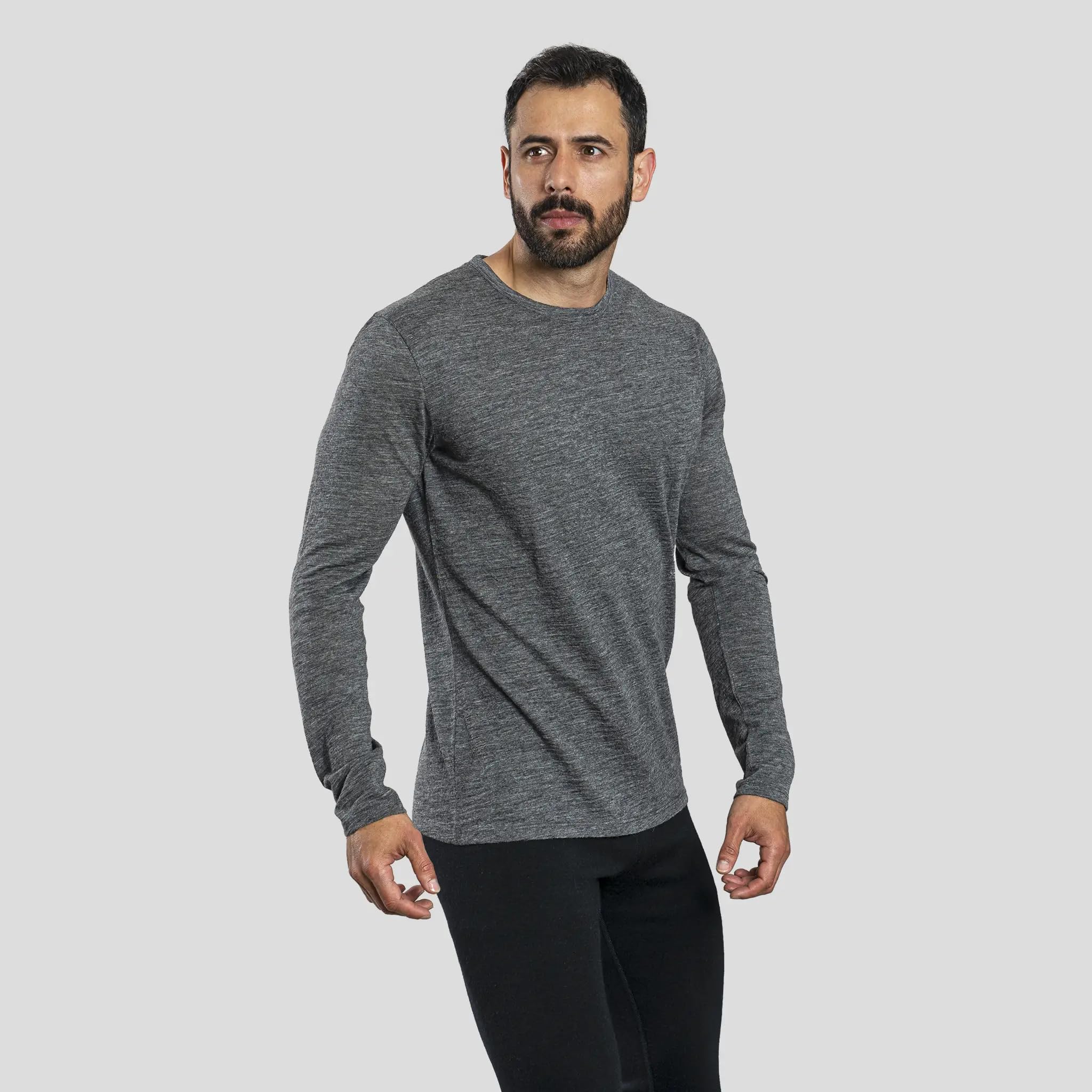 Arms of Andes Men's Alpaca Wool Long Sleeve Base Layer: 160 Ultralight