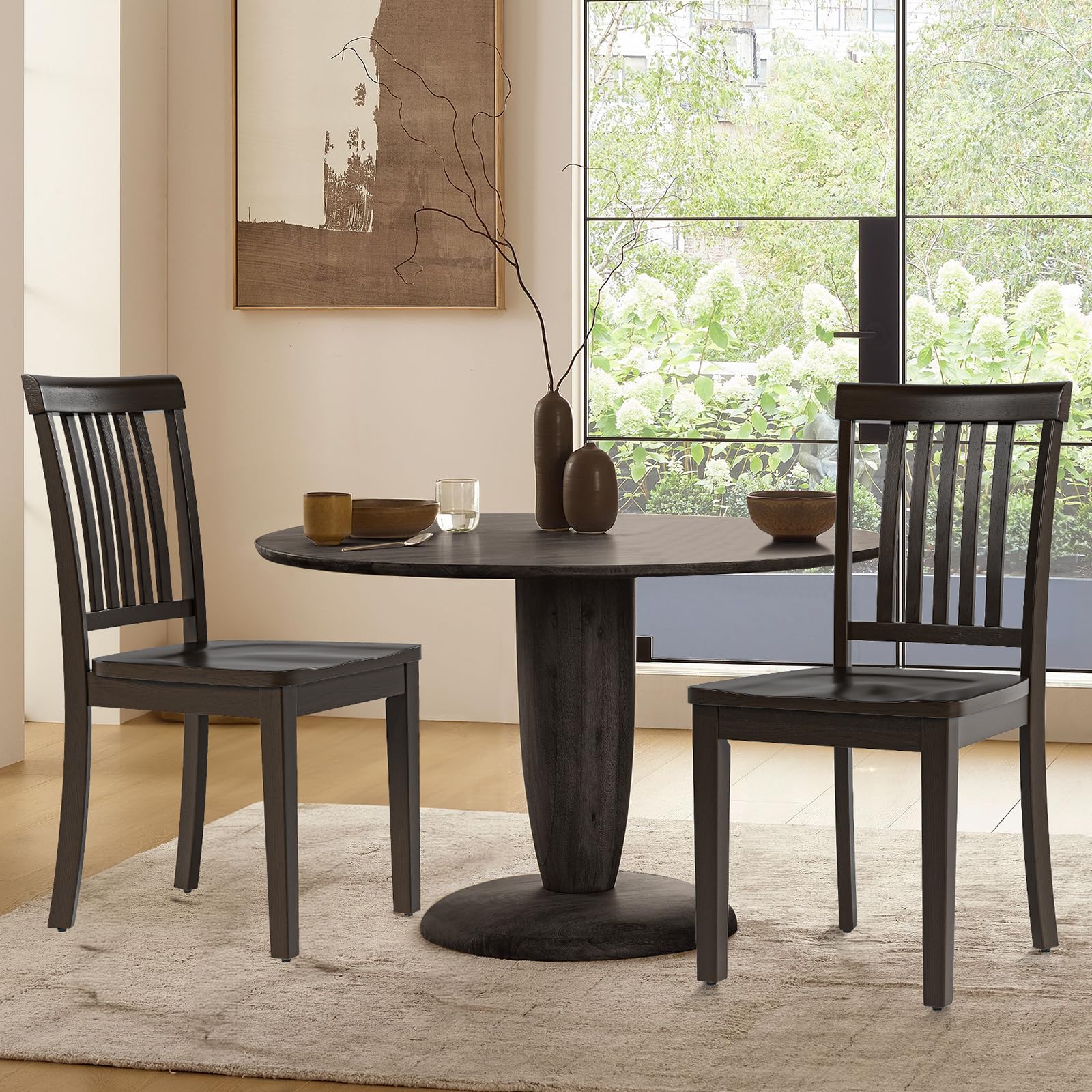 2/4 ぴよ 柏木工 DOLCI Highback chair Amazon.com - COLAMY Wooden Dining Room Chairs Set of 2, Spindle