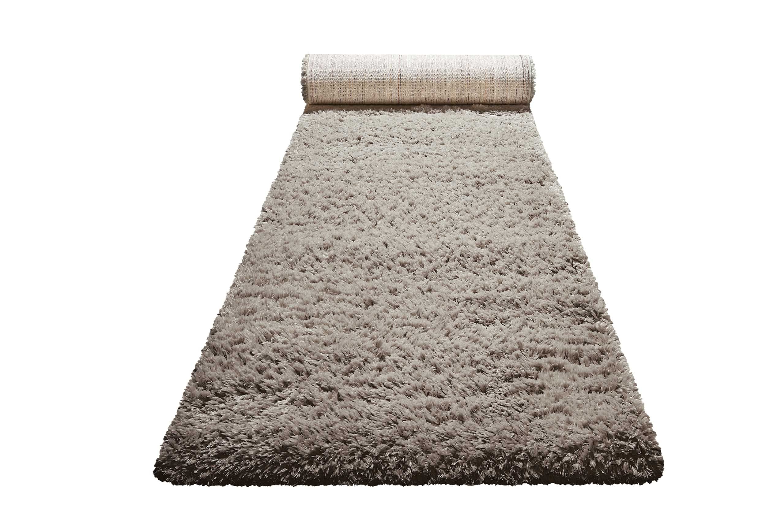 Alfombra – Alfombra de Pasillo Sostenible, Moderna, Monocolor, Suave y Muy Mullida Acolchada, Ideal para Salón, Dormitorio, Habitación de los Niños, Matteo (133 x 200 cm, Beige Arena)