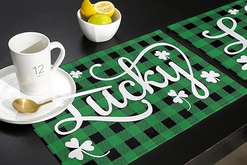 Miniatura 8 de Juego de 6 manteles individuales rojos para el día de San Valentín, diseño de corazón de San Valentín, resistentes al calor, lavables, manteles de