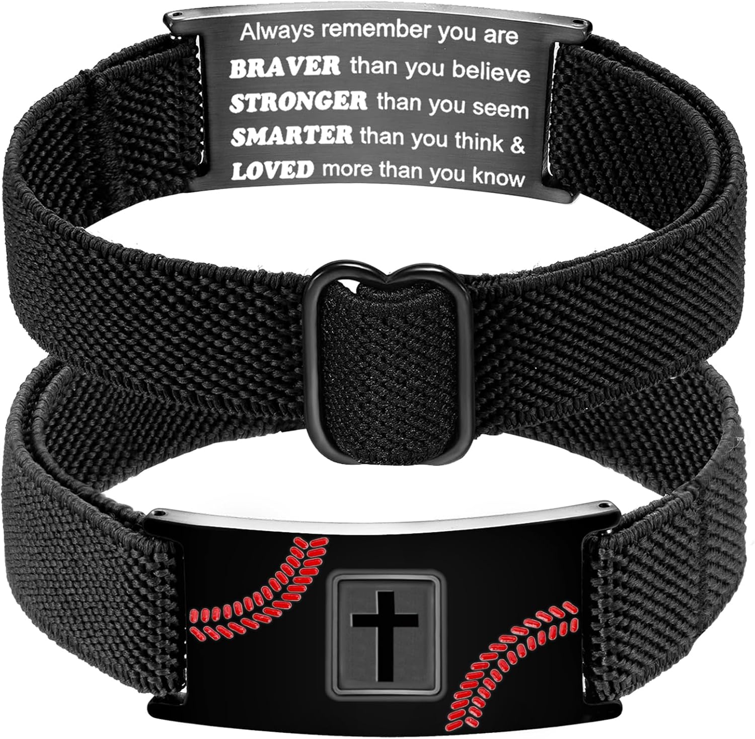 Baseball Bible Verses Cross Bracelet for Boys Men Coach Team Kids Player Adjustable Strap Christian Religious Bracelets Baseball Baptism Jewelry Gifts for Him Valentines Day Birthday