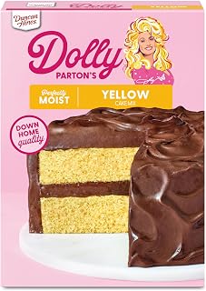 Duncan Hines Dolly Parton's Favorite Yellow Cake Mix, 15.25 oz - Moist, Delicious Cake for Birthdays & Everyday Treats