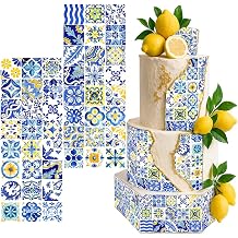 Edible Cake Wrap Mediterranean Tile Cupcake Topper Border Decoration 2 Strips 14x5 inch
