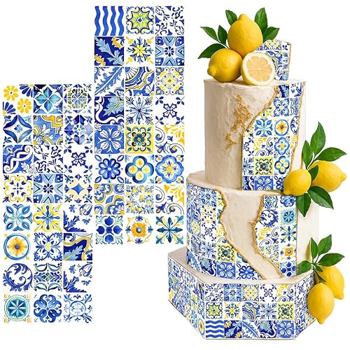 Edible Cake Wrap Mediterranean Tile Cupcake Topper Border Decoration 2