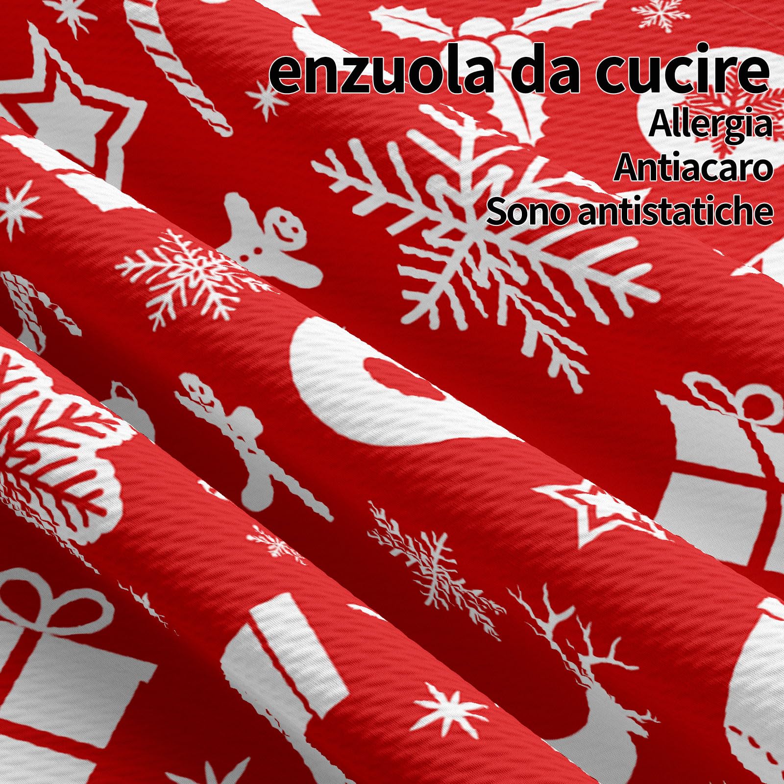 Juego de Cama de Navidad 220x240cm, Juego de Cama de Navidad 3D con 2 Fundas de Almohada, Papá Noel, árbol de Navidad, Ciervos, niños Adolescentes (H, 220x240cm)