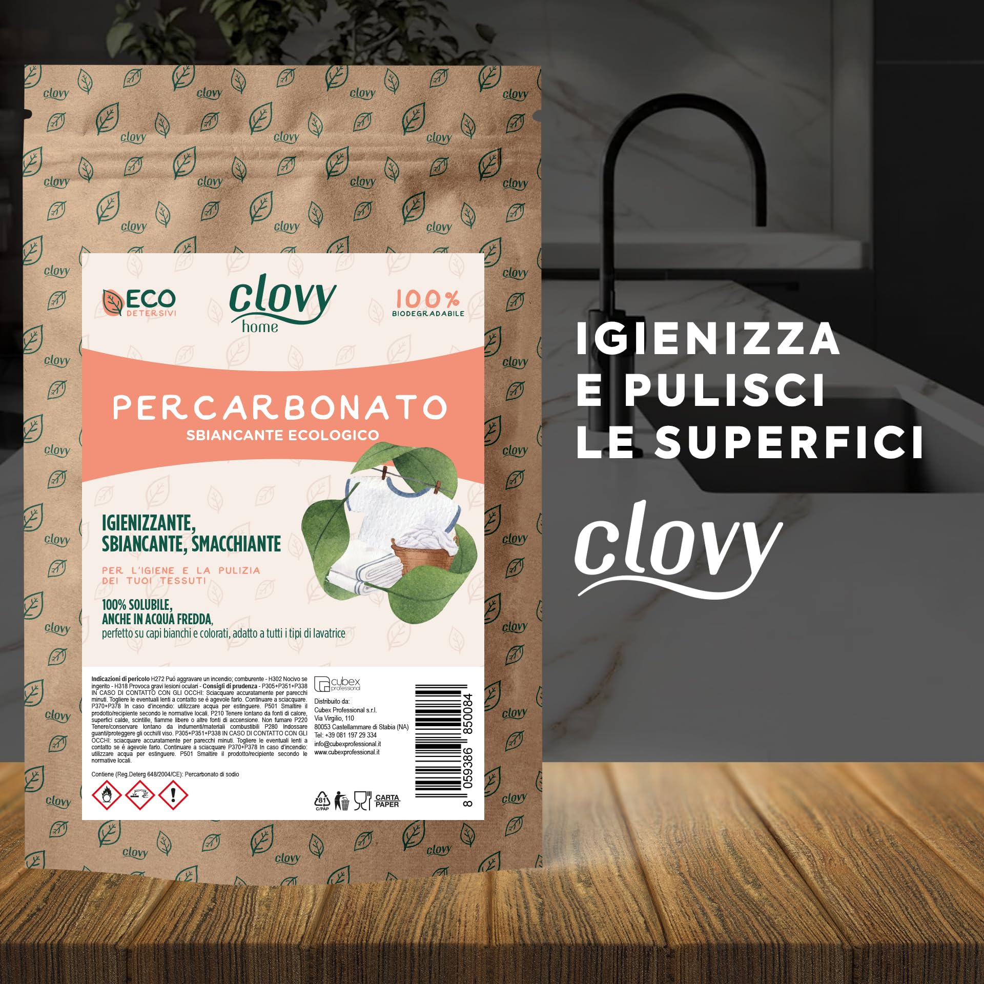 Kit Percarbonato di Sodio 4,5 kg + Acido Citrico 4,5 kg - Sbiancante Naturale, Ammorbidente - Confezionati in busta di carta Doypack “Apri e Chiudi” 100% Biodegradabile | Eco-Friendly e Made in Italy