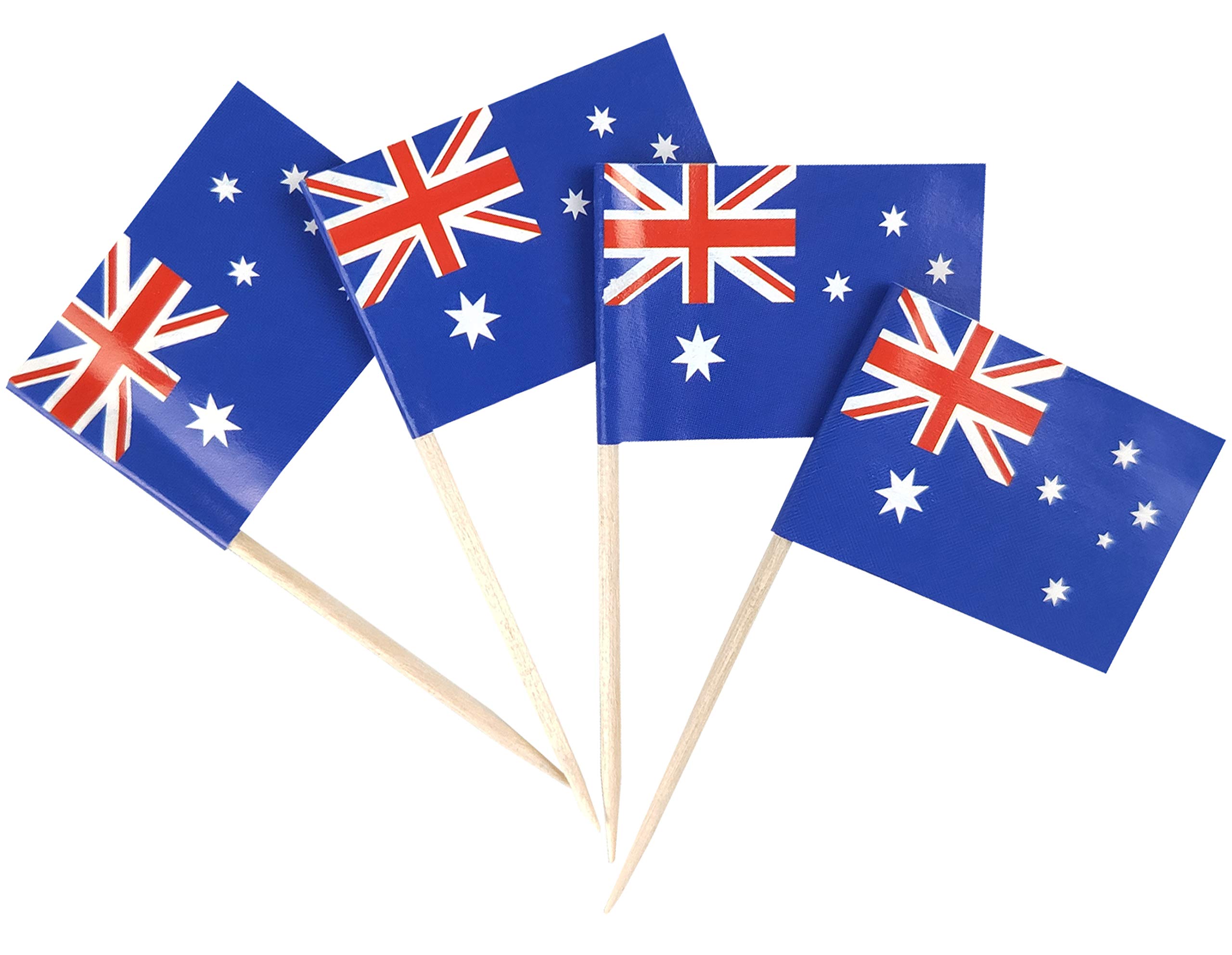 JBCD Australia Toothpick Flag Australian Mini Small Cupcake Topper Flags, 200pcs