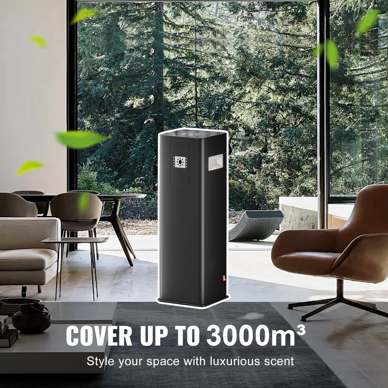 Diffusore di oli essenziali 700 ml, controllo touch Bluetooth, temporizzazione a 4 segmenti, flusso d'aria 3000 m³/h per centri commerciali, uffici, spa
