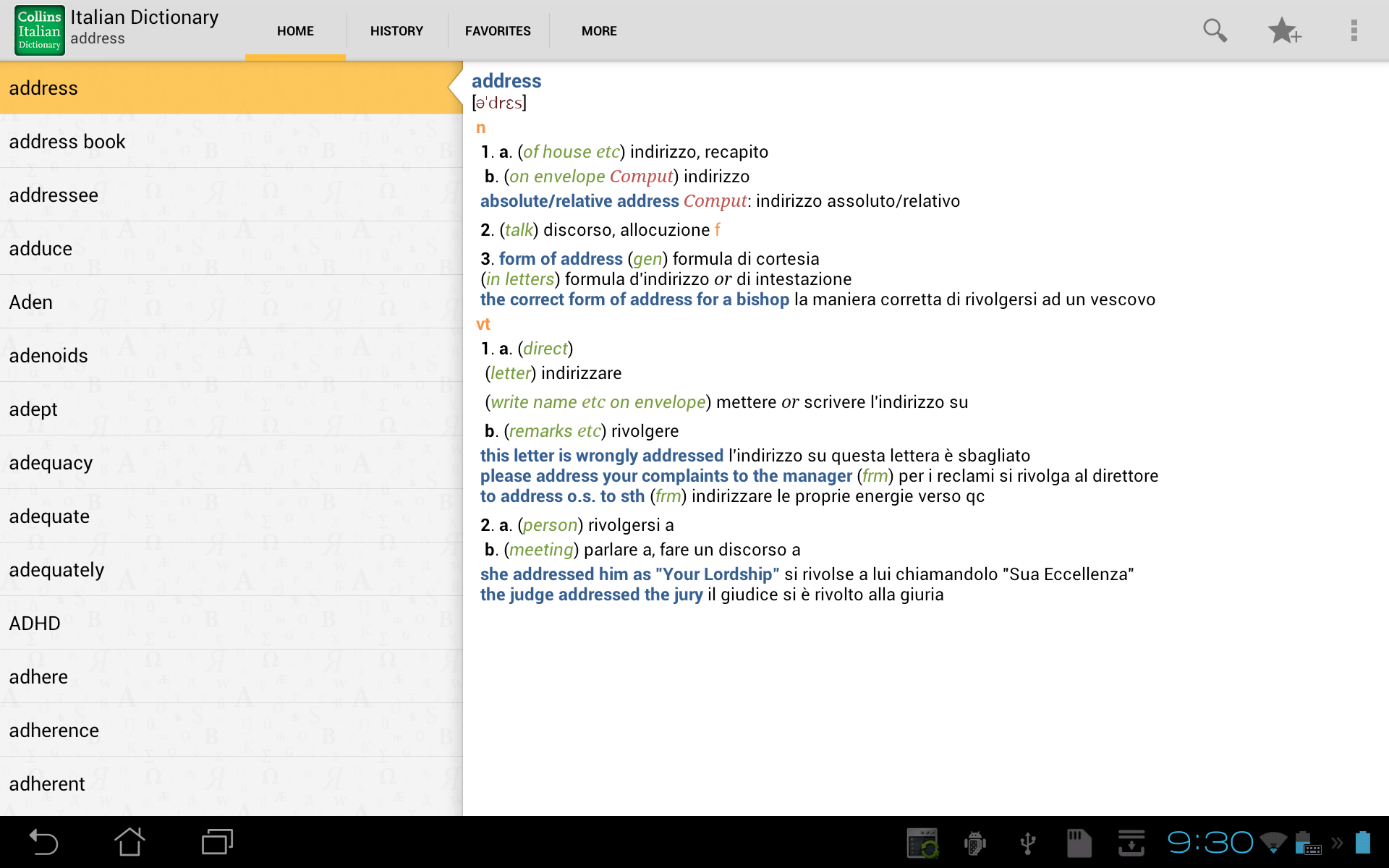 Collins Italian for Android