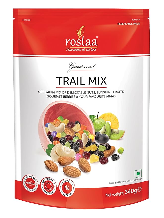 Rostaa Trail Mix Assorted Mix Dry Fruits Healthy Dry Fruits Mix Dry Fruits 340gm (Pack of 1