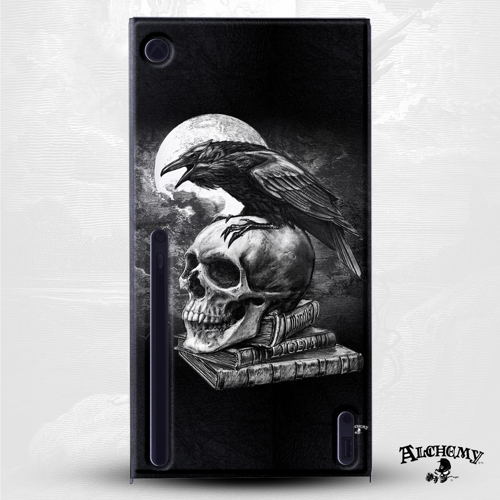 Head Case Designs Offizielle Alchemy Gothic Poes Rabe Gotik Spielekonsolen Wickeln kompatibel mit Xbox Series X
