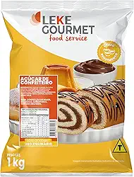 Leke Gourmet – Açúcar Confeiteiro em Pó 1000g | Granulometria Extrafina | Ideal para Glacês, Coberturas e Decorações | Uso Profissional e Confeitaria Artesanal