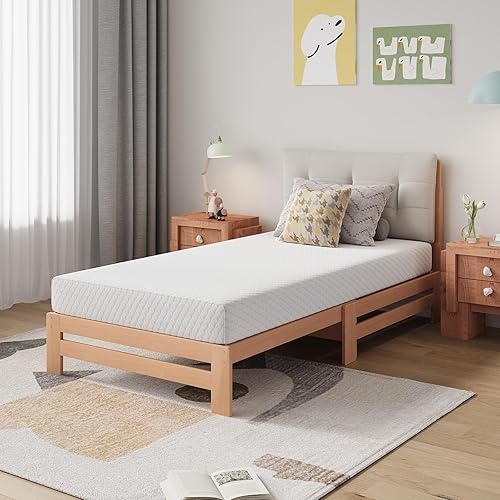 Miniatura 2 de Novilla Colchón individual de espuma viscoelástica de 6 pulgadas para alivio de presión y sueño cómodo, con soporte de columna vertebral para niños,