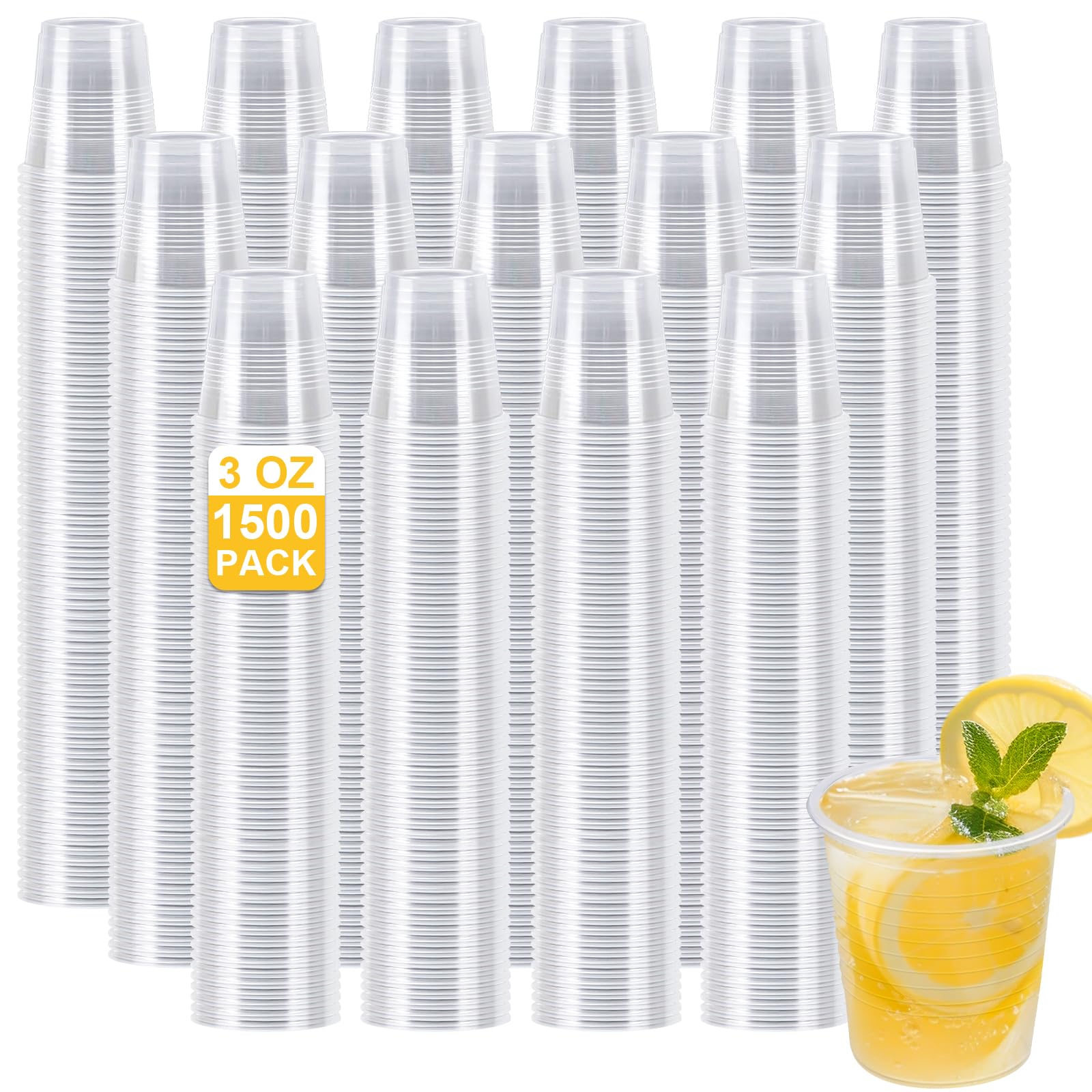 Clawsoff 500 Pack 9 oz Clear Plastic Cups Disposable Clear Water Cups — Amazon image 16