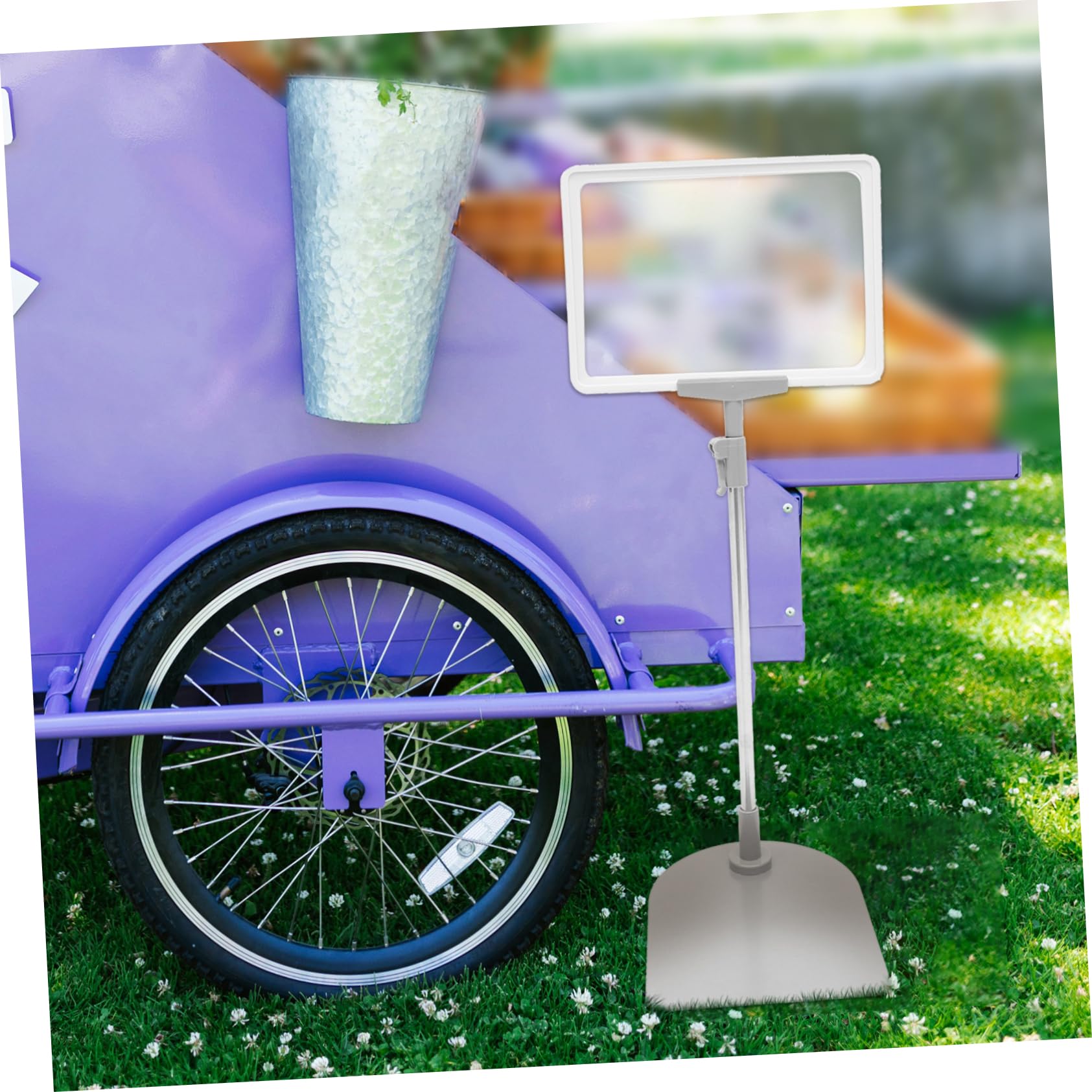 Angoily Cartellino Prezzo Supermercato Porta Segnaprezzo Bianco Riutilizzabile Leggero in Metallo Inossidabile e Plastica Modello A5 per Esposizione nel Negozio