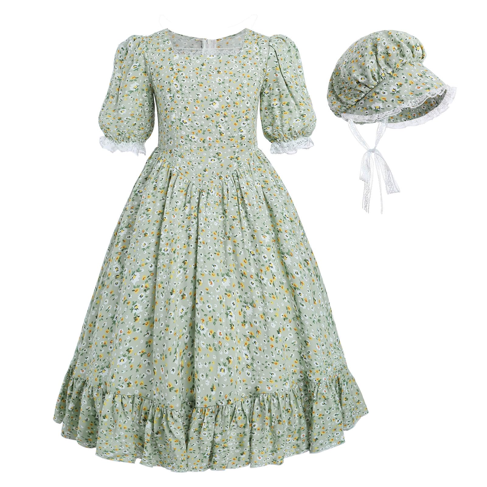 green emerald velvet dress Period Drama Inspired Vintage Blue Prairie Dress – Retro Fairy