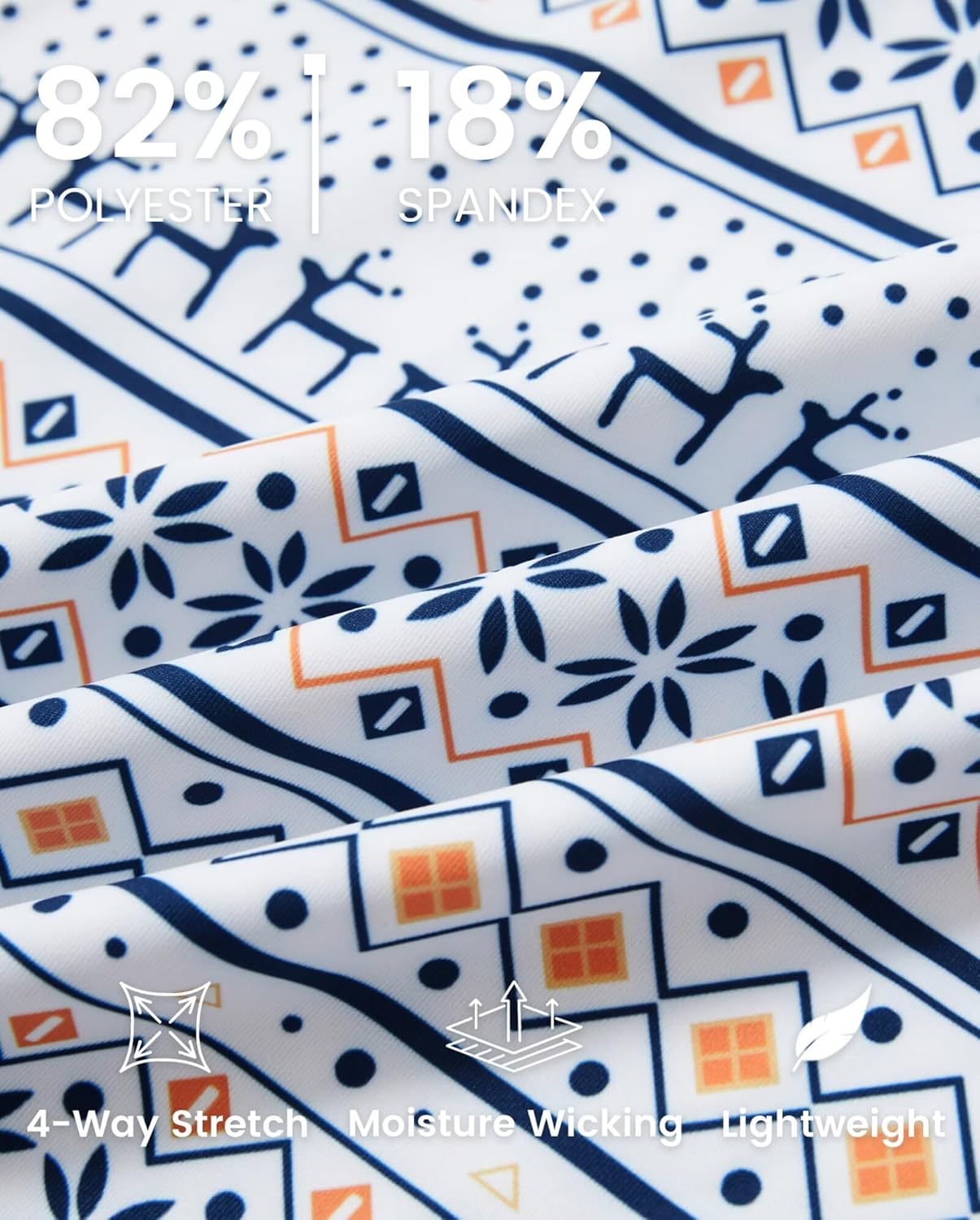 M MAELREG Quarter Zip Golf Pullover Men Dry Fit Long Sleeve Performance Wicking 1/4 Zip Full Print Pullover Mens Sweatshirt - Image 4