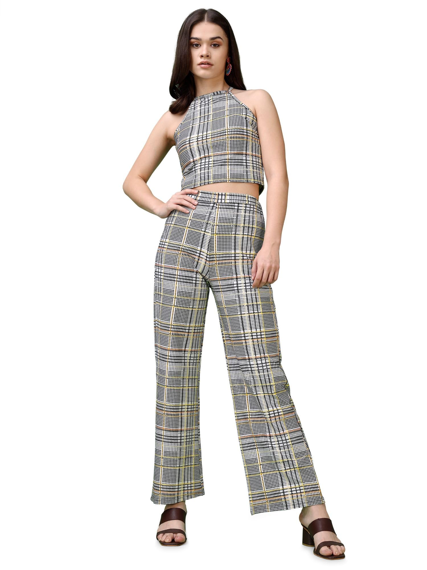 Purvaja Womens Maxi Co-Ords (Reha-019-Tweed_Multi_Xx-Large) Multicolour