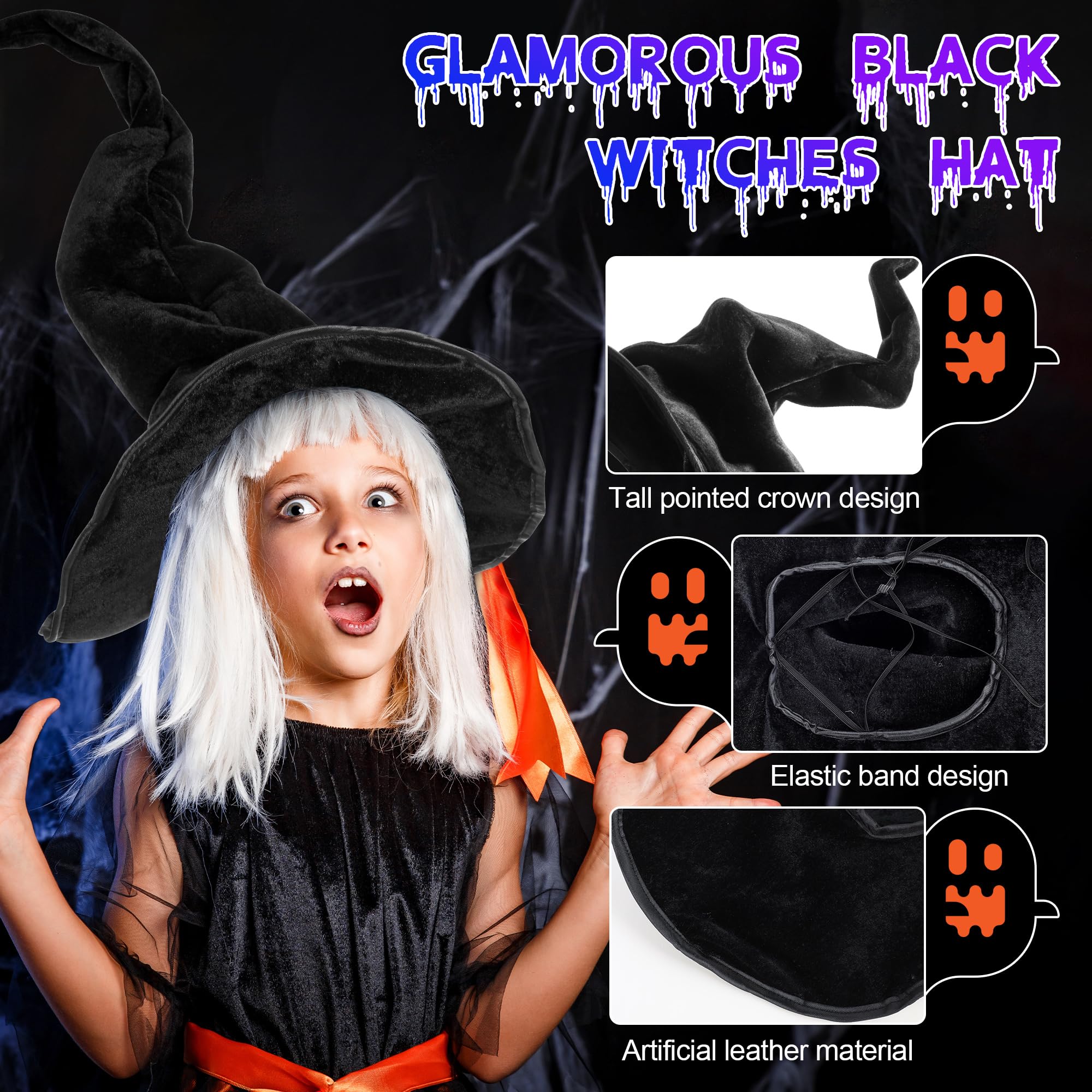 Amazon.com: Enhon Halloween Hooded Cloak and Witches Hat  display picture 1
