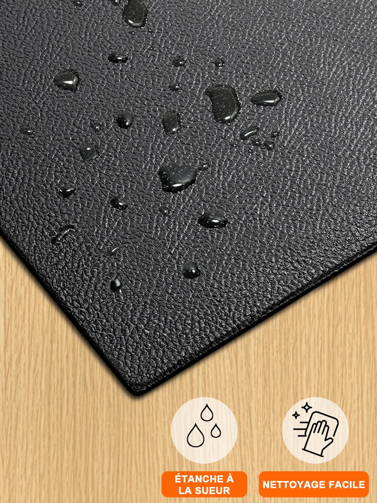 Tapis de protection de sol pour appareil de fitness, 160x75 cm, 6 mm d'épaisseur Tapis de fitness pliable en PVC pour moquettes et parquets, antidérapant et imperméable, compatible avec tapis
