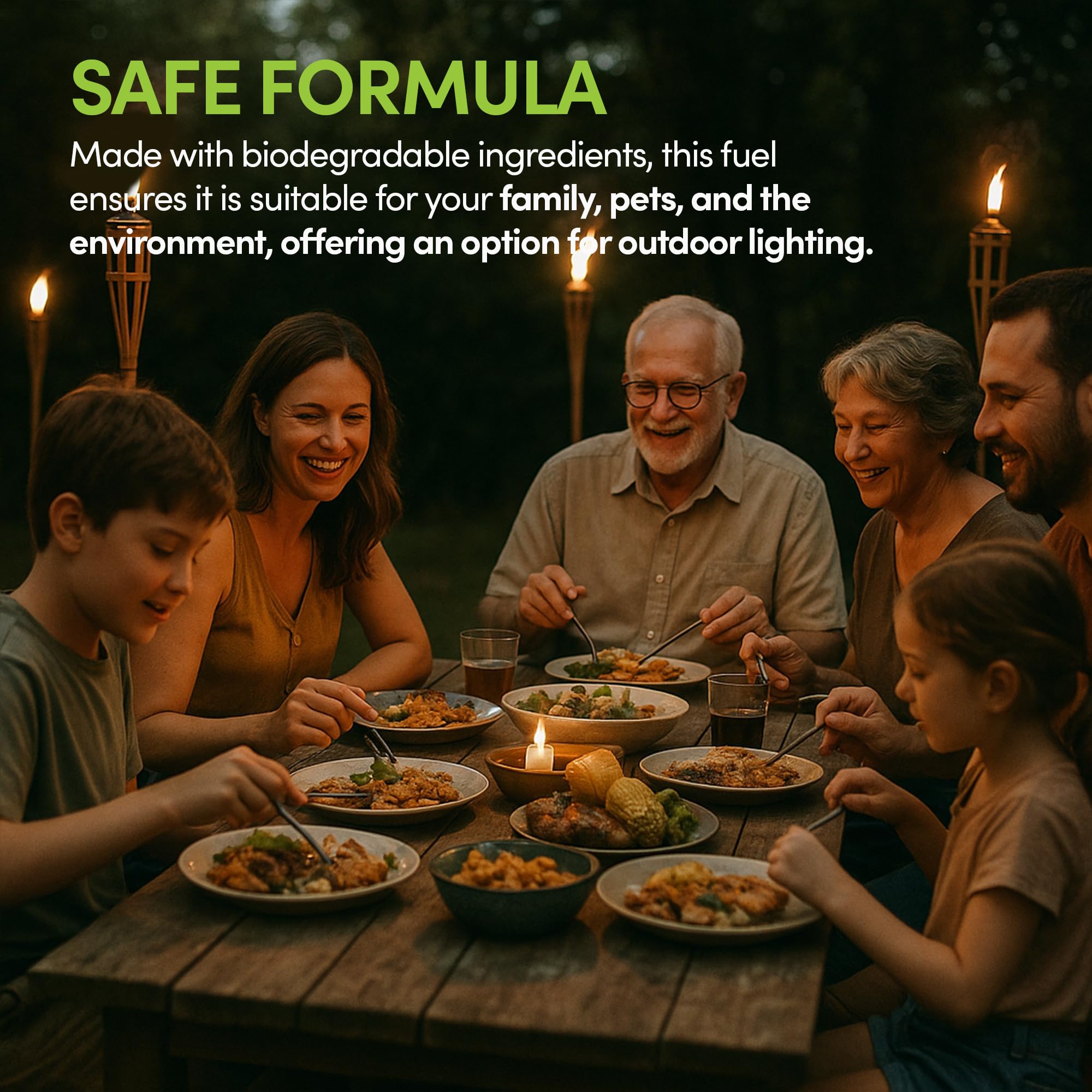 Smart Fuel Citronella Torch Fuel - Clean Burning, Biodegradable Formula with Extended Burn Time, Ideal for Oil Lamp, Tiki Torches for Outside Gatherings – 1 Quart, Pack of 1