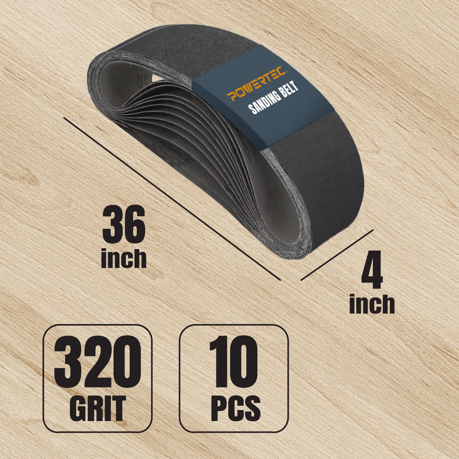 X 36 Inch Sanding Belts POWERTEC 110110 4