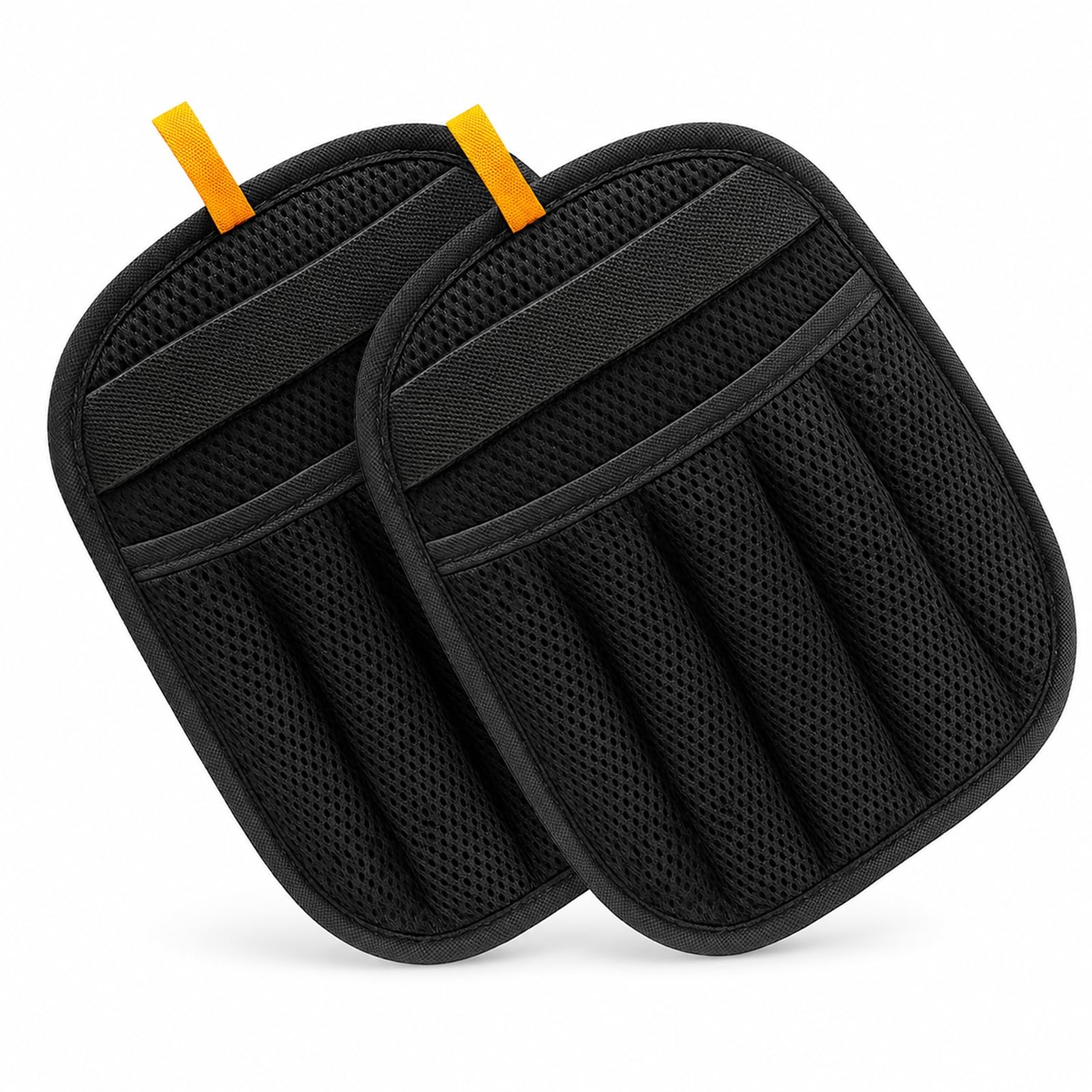 WHJYCC Pet Hair Removal Gloves, 2-Pack Oval Mitts With Hand Pockets, Black