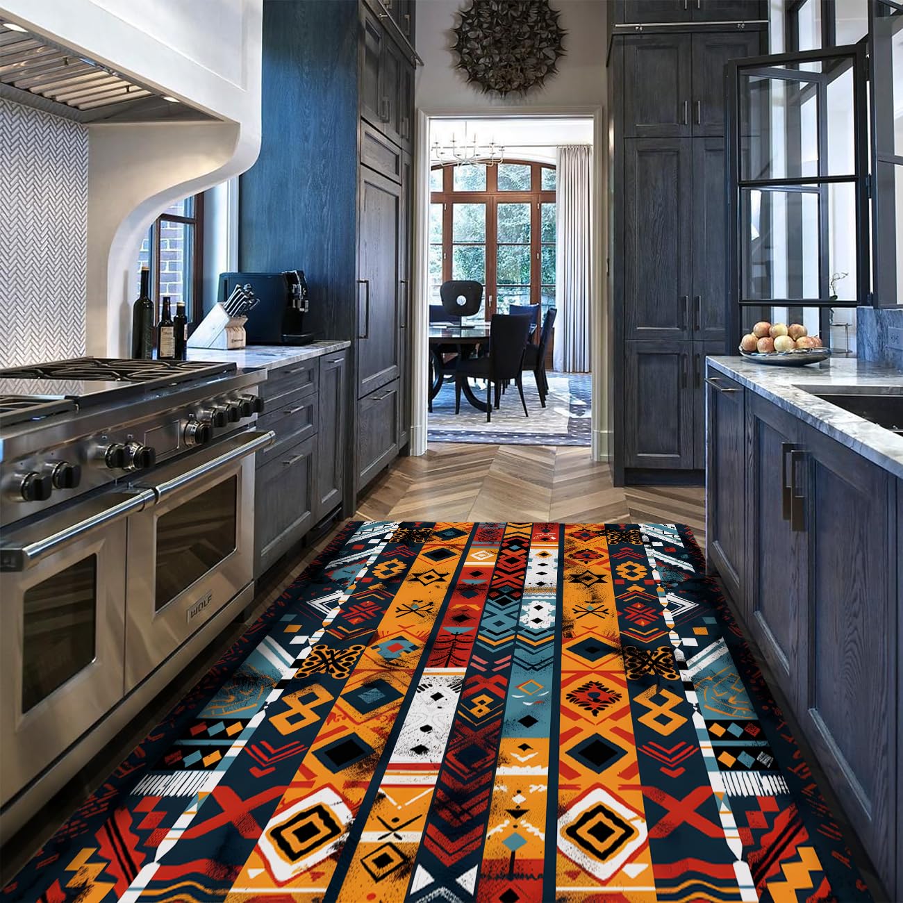 Aztec Print Teppich 80x150 Waschbare Teppiche für das Wohnzimmer