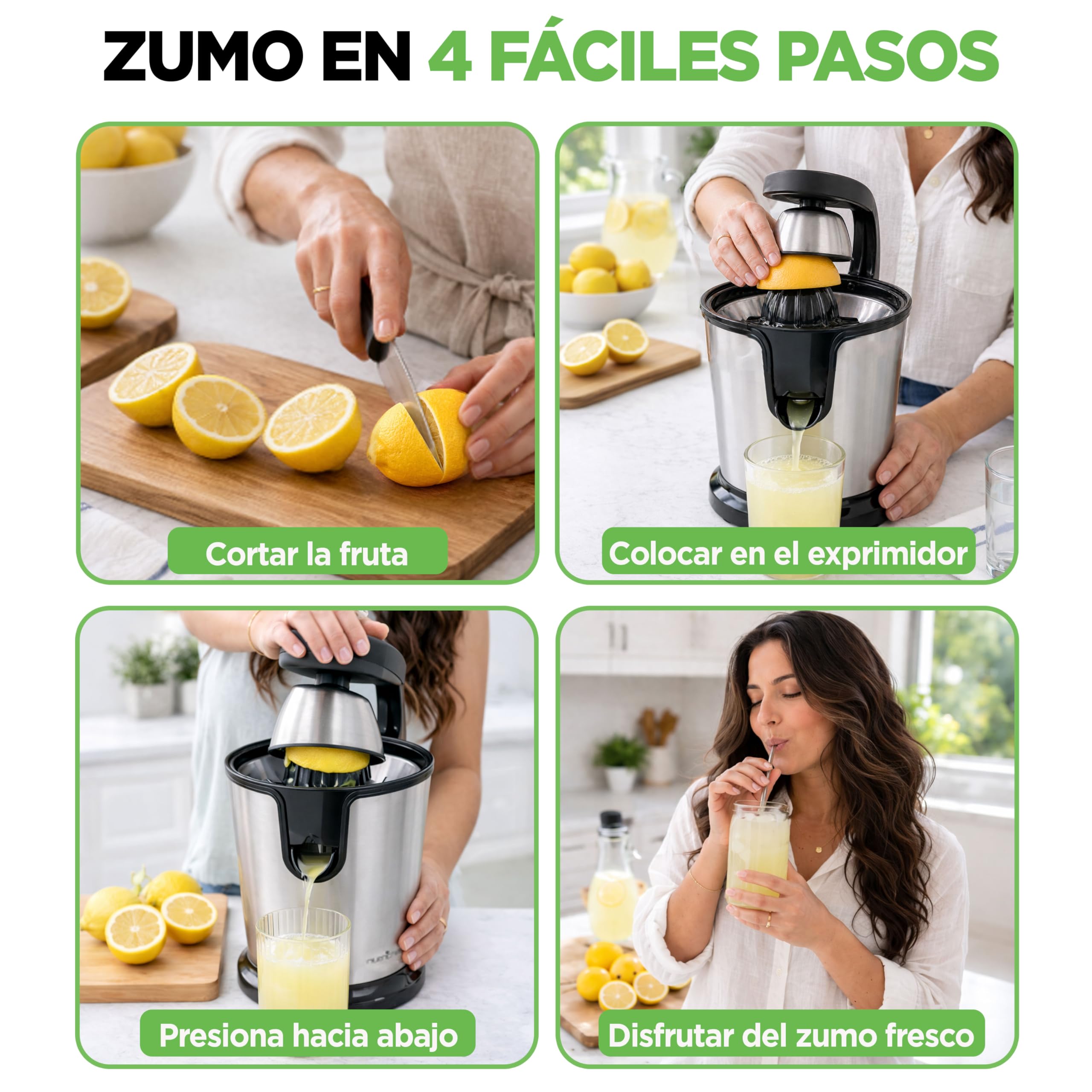 Nutrichef exprimidor de naranjas electrico, Zumo, Acero inoxidable, Con mango de presion manual, Filtro de pulpa ajustable, Apto para lavavjillas, Motor de 160W