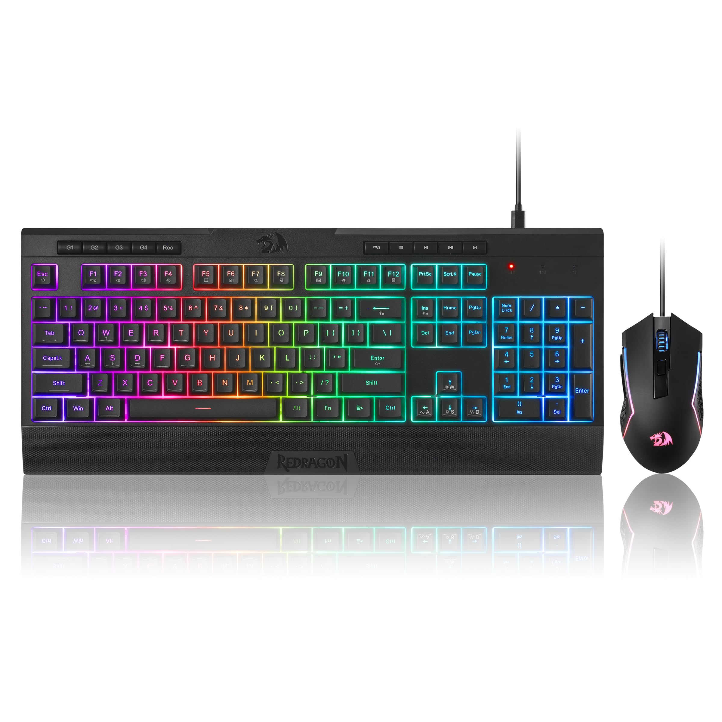 Redragon S151 Combo, K525 Membrane Gaming Keyboard + M616 10000 DPI Mouse