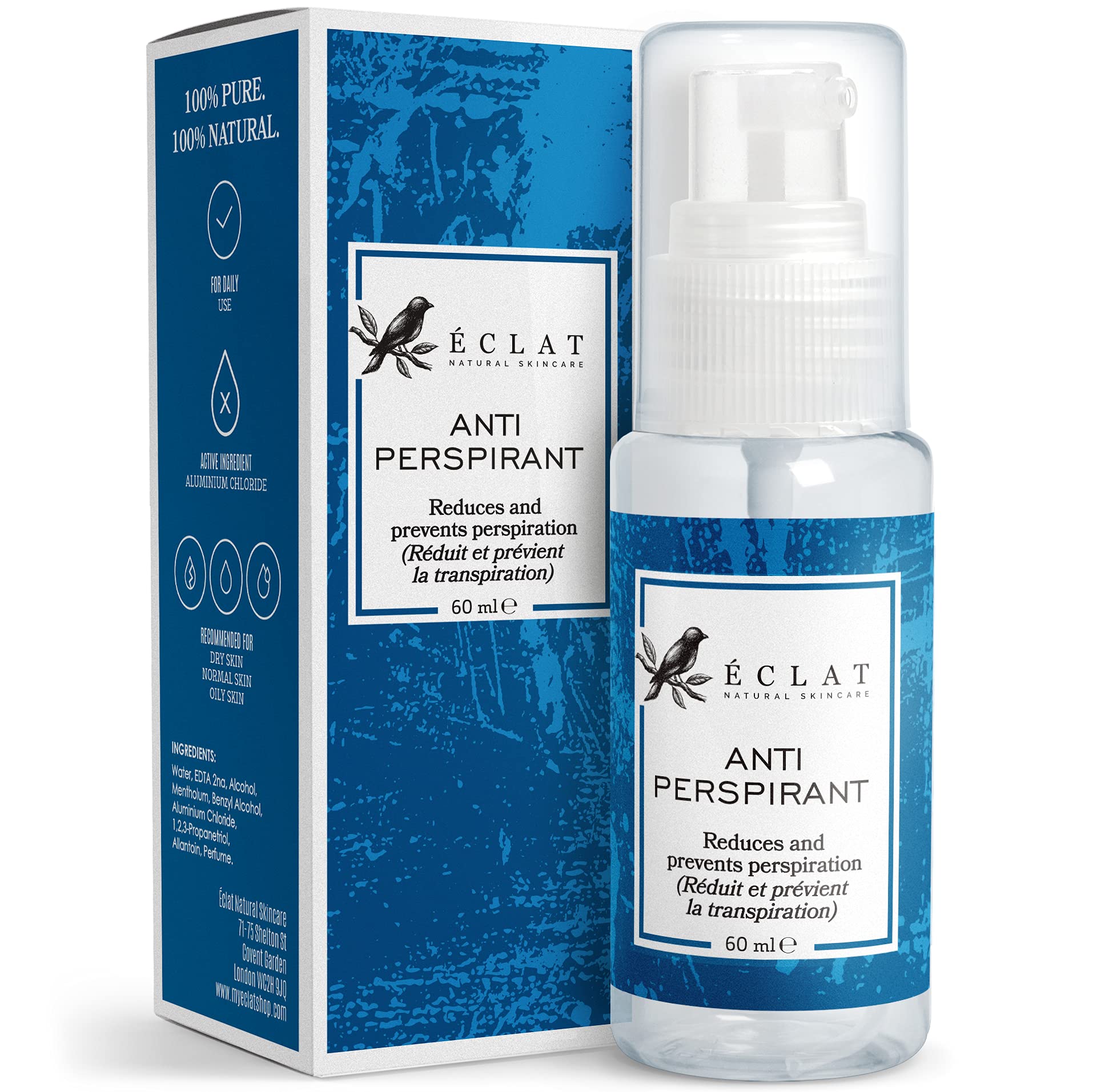 Buy Antiperspirant by Eclat Maximum Strength Peppermint AntiPerspirant Spray Eliminates