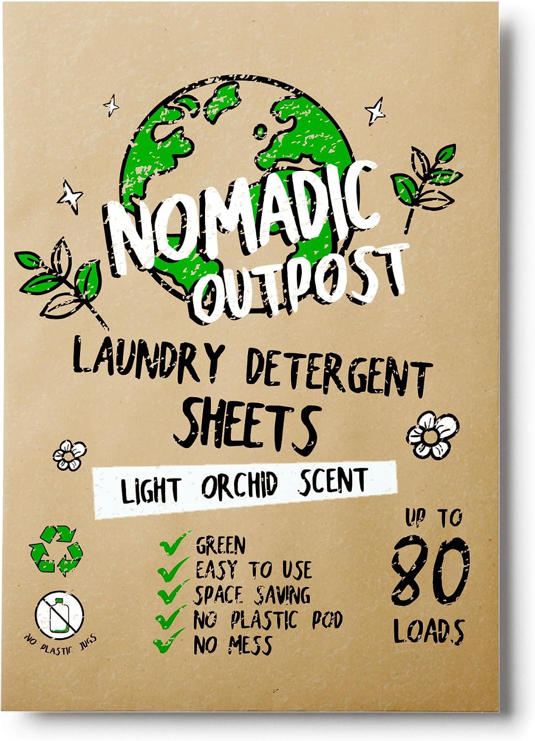 Eco-Friendly Laundry Detergent Sheets - Efficient, Clean, and Fresh Scented, Washer-Friendly Soap Sheet - No Mess & Space-Saving Laundry Strips & Travel Laundry Detergent - 40 Count 80 Loads, Orchid