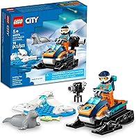 Vista 1 de LEGO City Explorador del Ártico Moto de Nieve 60376 Set de Juguete de Construcción, Set de Juego de Moto de Nieve con Minifiguras y 2 Figuras