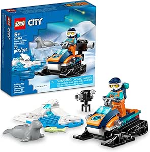 LEGO City Arctic Explorer 60376 Jeu de construction motoneige avec figurines et 2 figurines de 