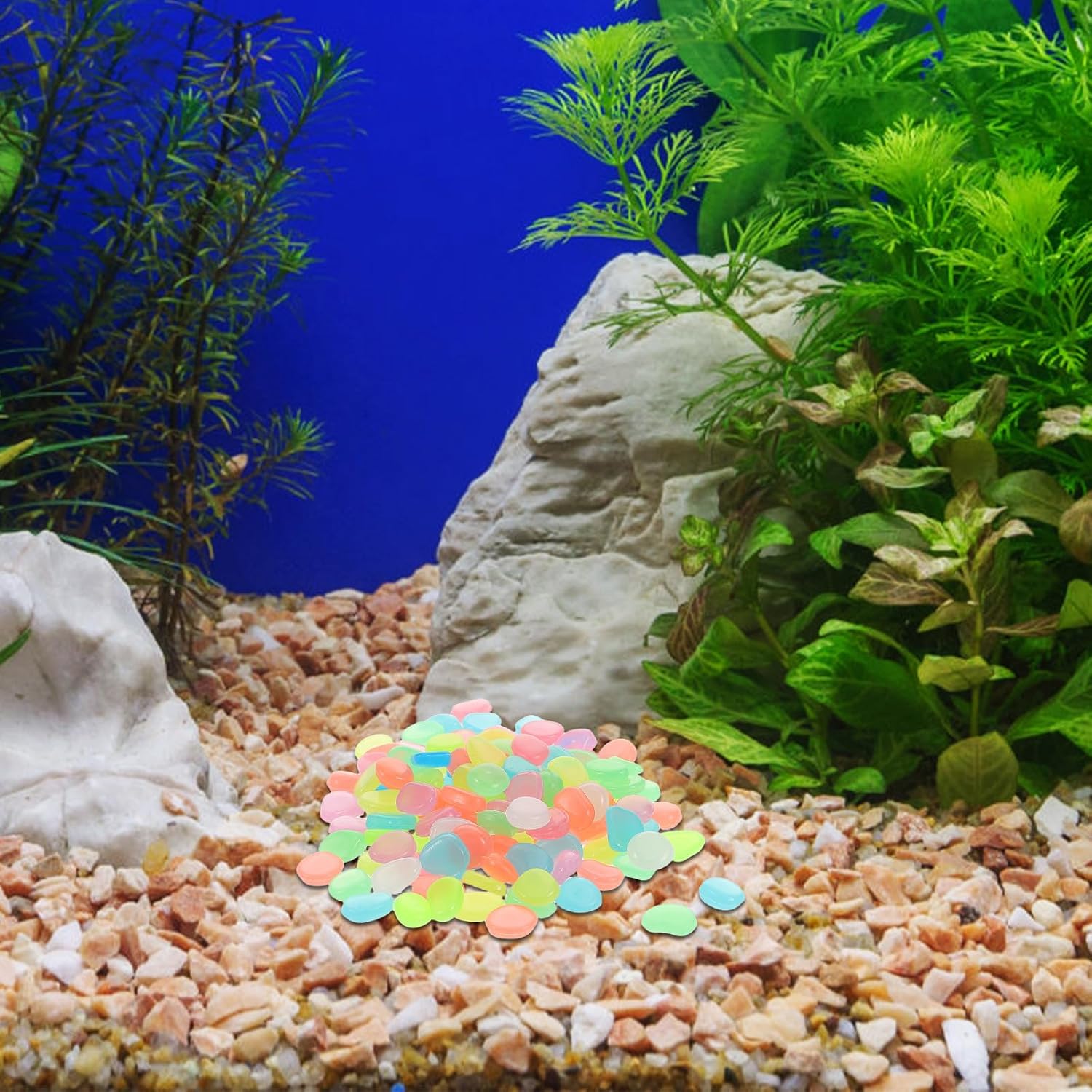 500pcs Glow in Dark Rocks for Garden Paths Xmas