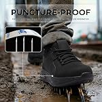 Ulogu Chaussures d'orteil en acier large pour hommes Femmes étanche à l'eau semelle antidérapante sneakers de sécurité confortable poncture proof indestructible